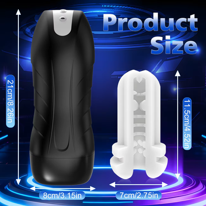 Electric Masturbator & Penis Trainer Vibrator Stroker Blowjob with 10 Vibration Modes