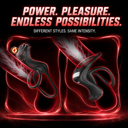 Dual Penis Trainer Vibrator Cock Ring Clitoral Stimulator with App & 9 Vibration Modes