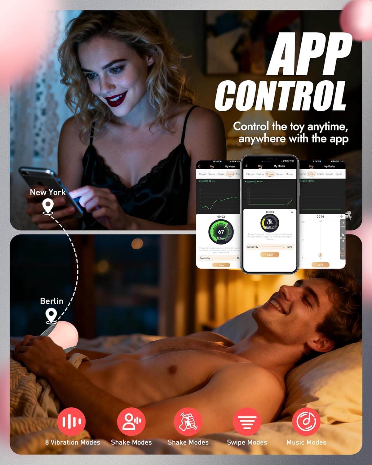 Squeezable Pocket Pussy Stroker Blowjob Masturbator with 8 Vibration & Suction Modes