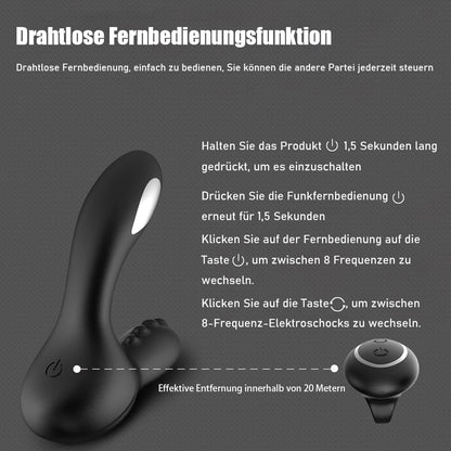 2 in 1 E-stim Anal Vibrator Prostate Stimulator with 8 Vibration & 8 Electroshock Modes