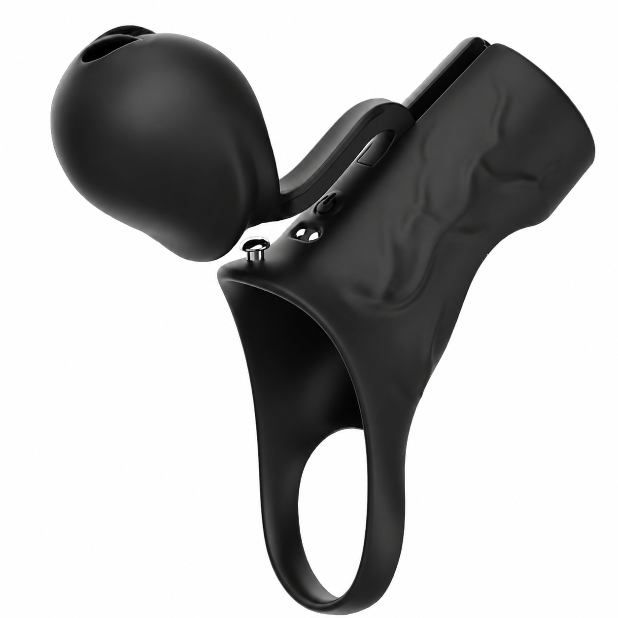 2 IN 1 Penis Ring Glans Trainer Vibrator Penis Sleeve Masturbator with 10 Vibration Modes