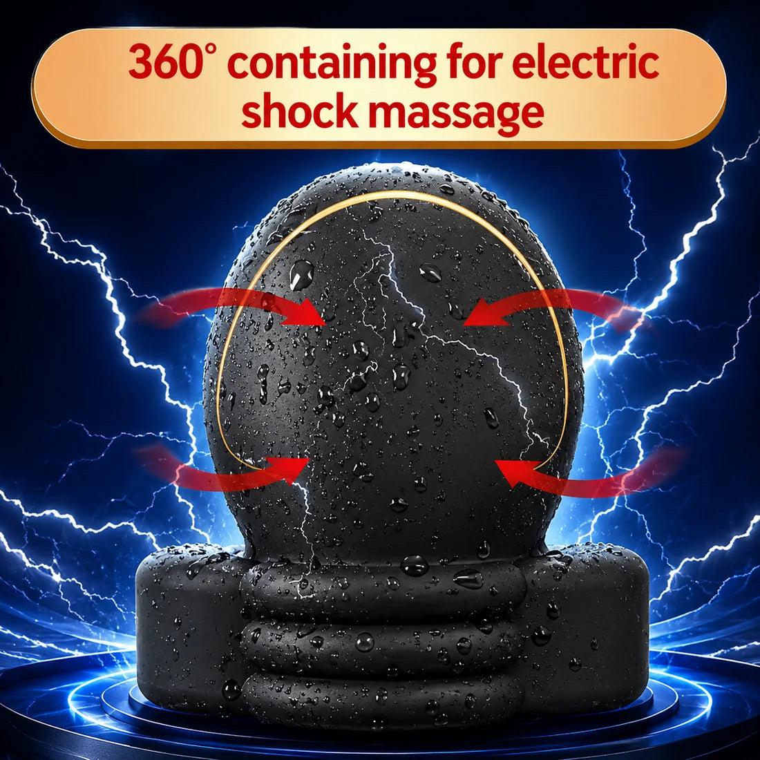 Electric Power Host Glans Ring Ball Stretcher Testicle E-Stim Kit