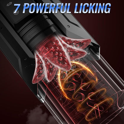 AI Sync Automatic Masturbator Blowjob Stroker with 7 Sucking & Thrusting & Rotating & Licking