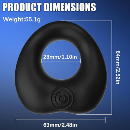 Couple Vibrator Cock Ring Penis Trainer Testicle Stimulator with 12 Vibrator Modes