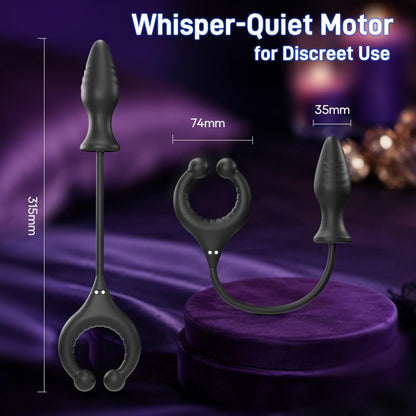 Anal Vibrator Dildo Prostate Stimulator Penis Ring with 10 Vibration Modes
