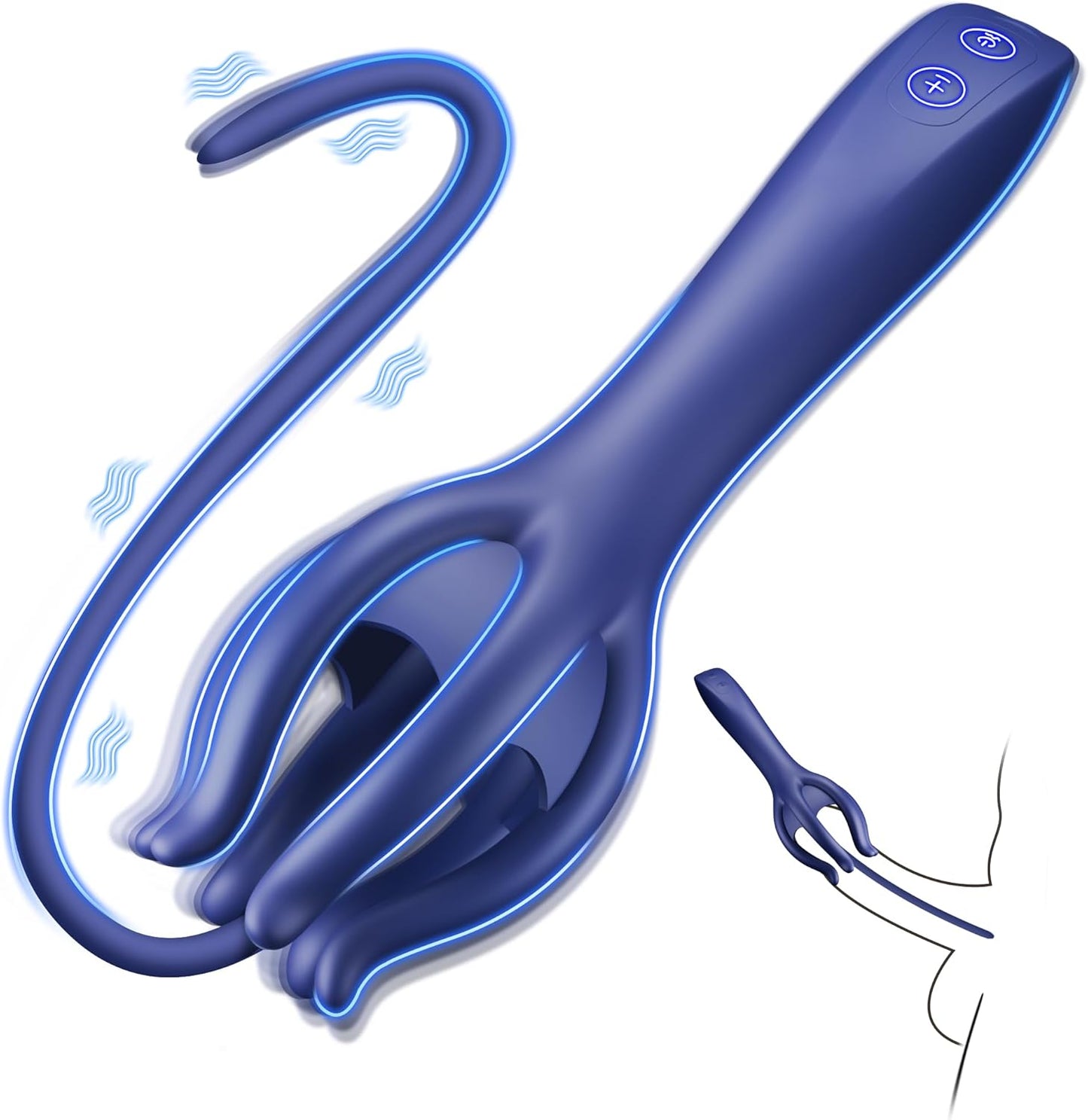 360° Wrapped Penis Trainer Urethral Vibrator Dilator with 10 Ultra Vibrating Modes