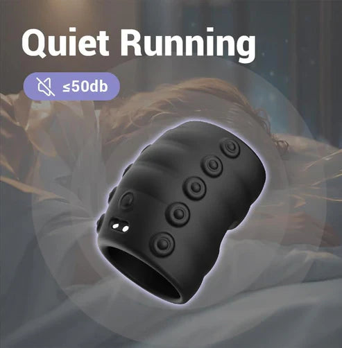 60° Soft Beads Penis Trainer Vibrator Cock Ring with 10 Vibration Modes