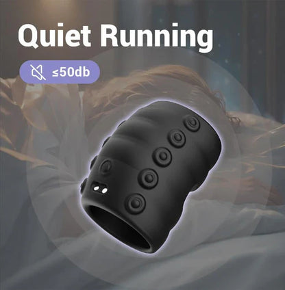 60° Soft Beads Penis Trainer Vibrator Cock Ring with 10 Vibration Modes