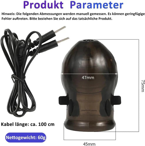 E-stim Glans Sleeve Penis Trainer Set Masturbator with 8 Electric Shock Modes