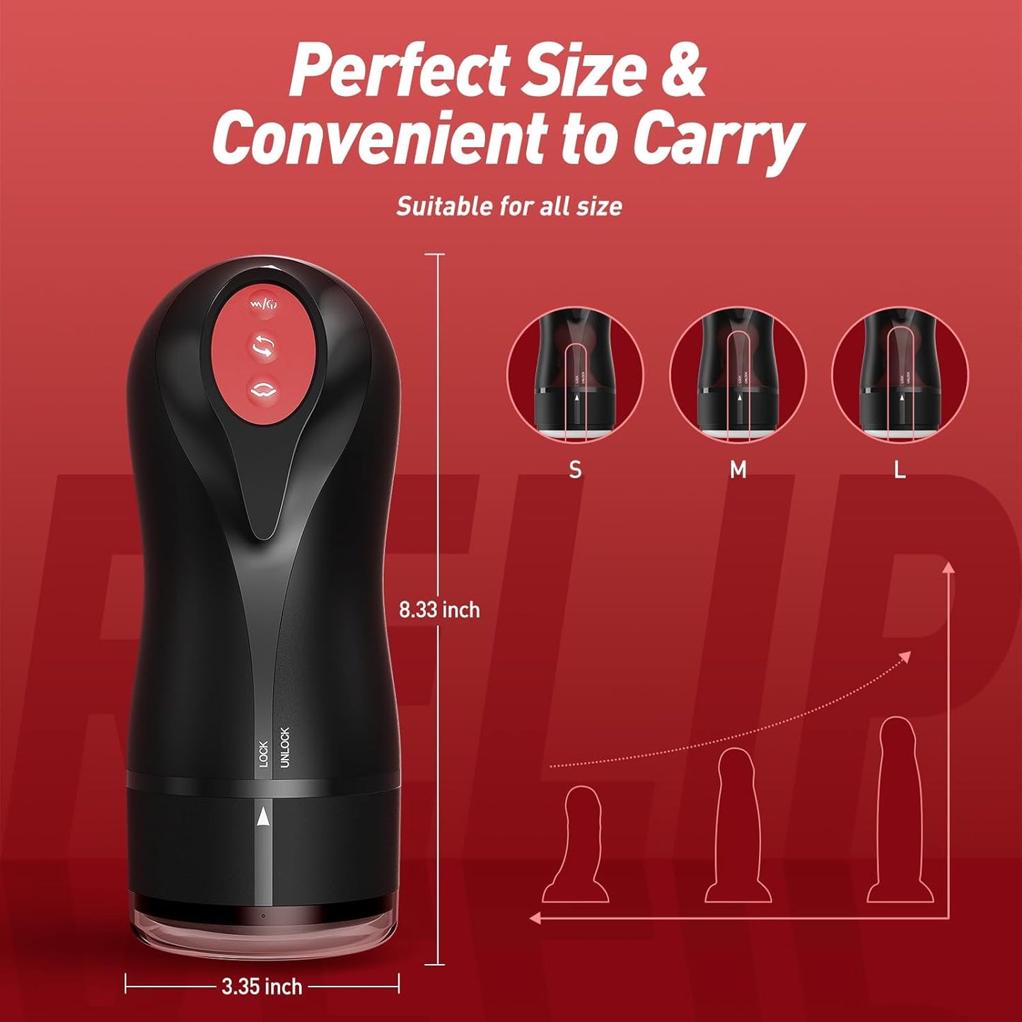Auto Masturbator Penis Vibrator Glans Trainer with 3 Swirling 5 Tightening 10 Vibration Modes