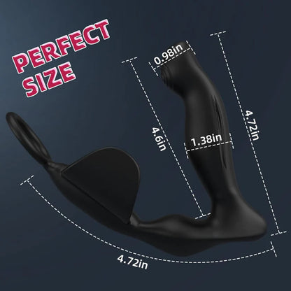 42℃ Heating Prostate Massager Anal Vibrator Penis Ring with 10 Vibration Modes