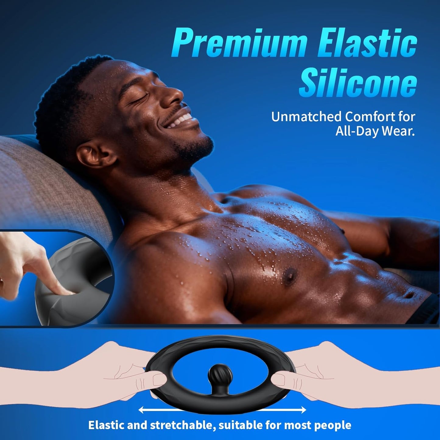 APP Pleasure Cock Ring Penis Vibrator Testicle Stimulator with 9 Vibration Modes