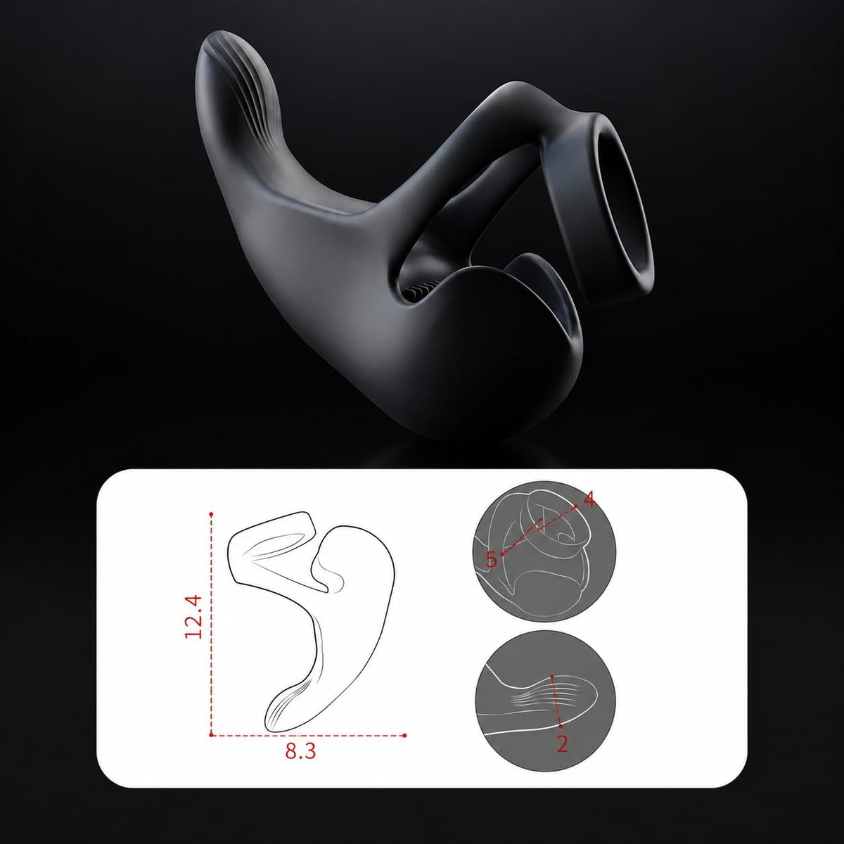 App-Control Penis Trainer VIbrator Cock Ring Prostate Stimulator with 10 Vibration Modes
