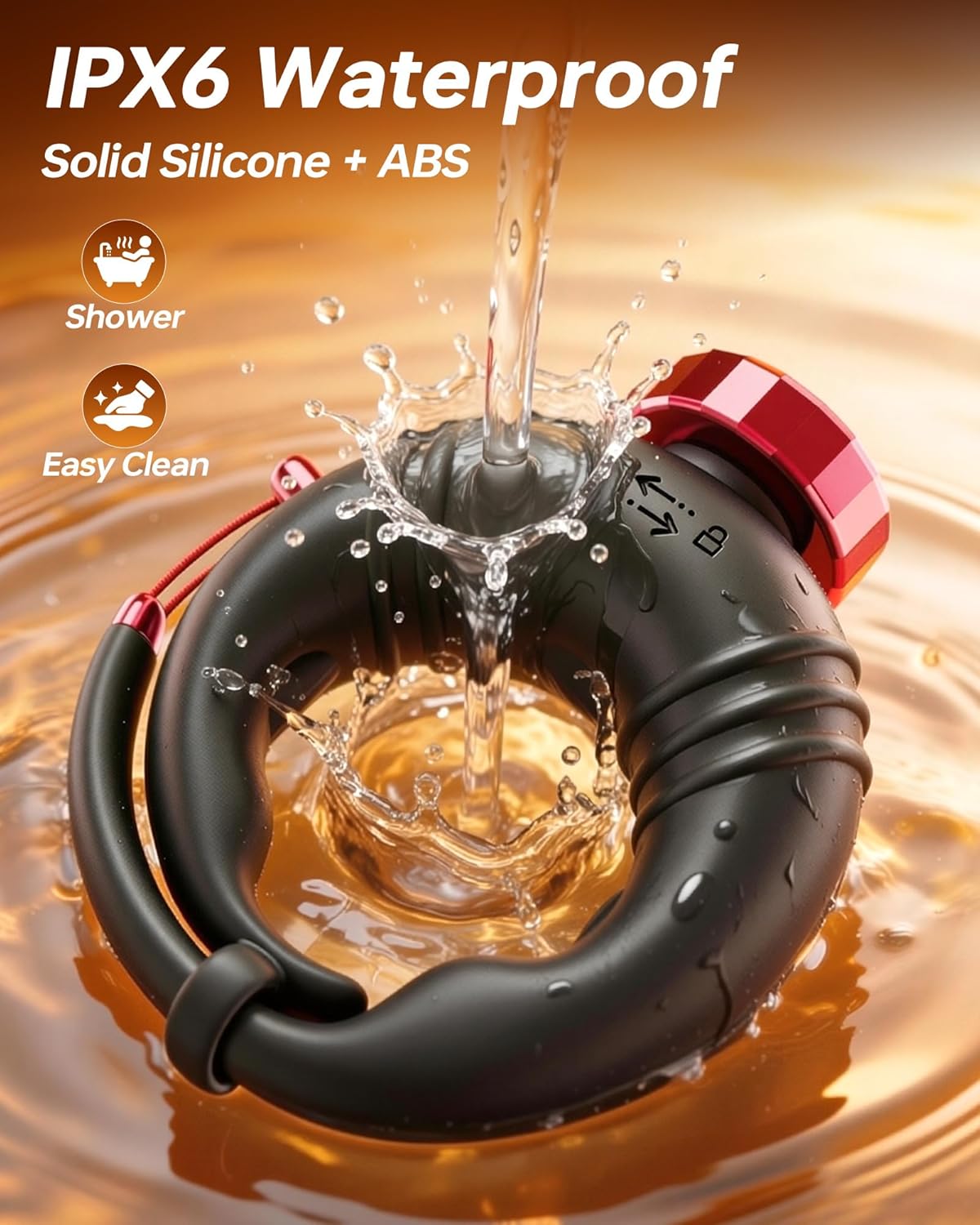 Adjustable Open-Ended Penis Ring Vibrator with 10 Vibration Modes