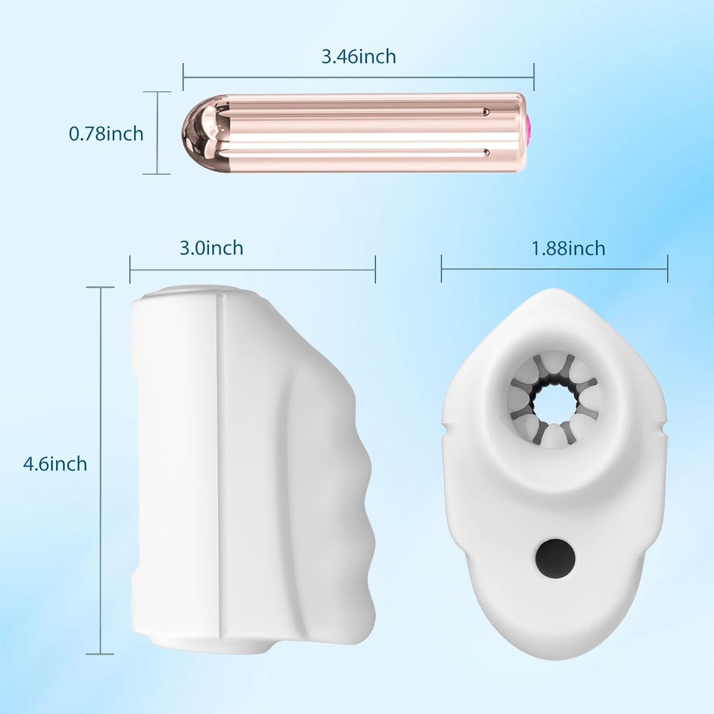 2 IN 1 Oral Stroker Blowjob Penis Trainer Vibrator Stimulator with 9 Modes