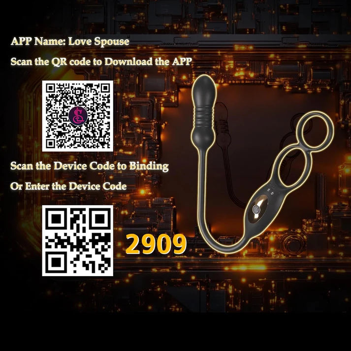 Prostate Massager Anal Vibrator Penis Ring with 9 Shock and Vibration Modes