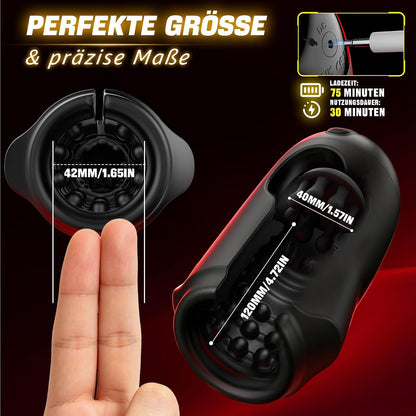 App-controlled Penis Trainer Vibrator Glans Stimulator with 9 Rotation & Vibration Modes