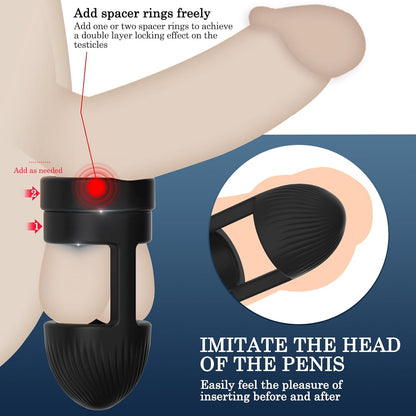 Testicle Vibrator Stimulator Penis Trainer Cock Rings Ball Stretcher