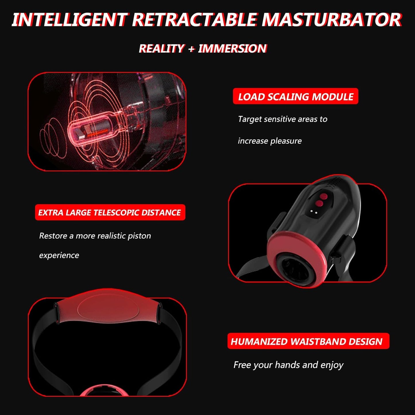Automatic Sucking Male Masturbation Cup Stroker with 6 Vibrating & Thrusting Modes