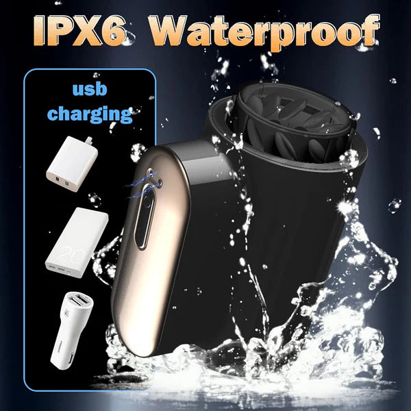 Automatic Masturbator Blowjob Stroker Penis Trainer with 10 Thrusting & Rotating Modes
