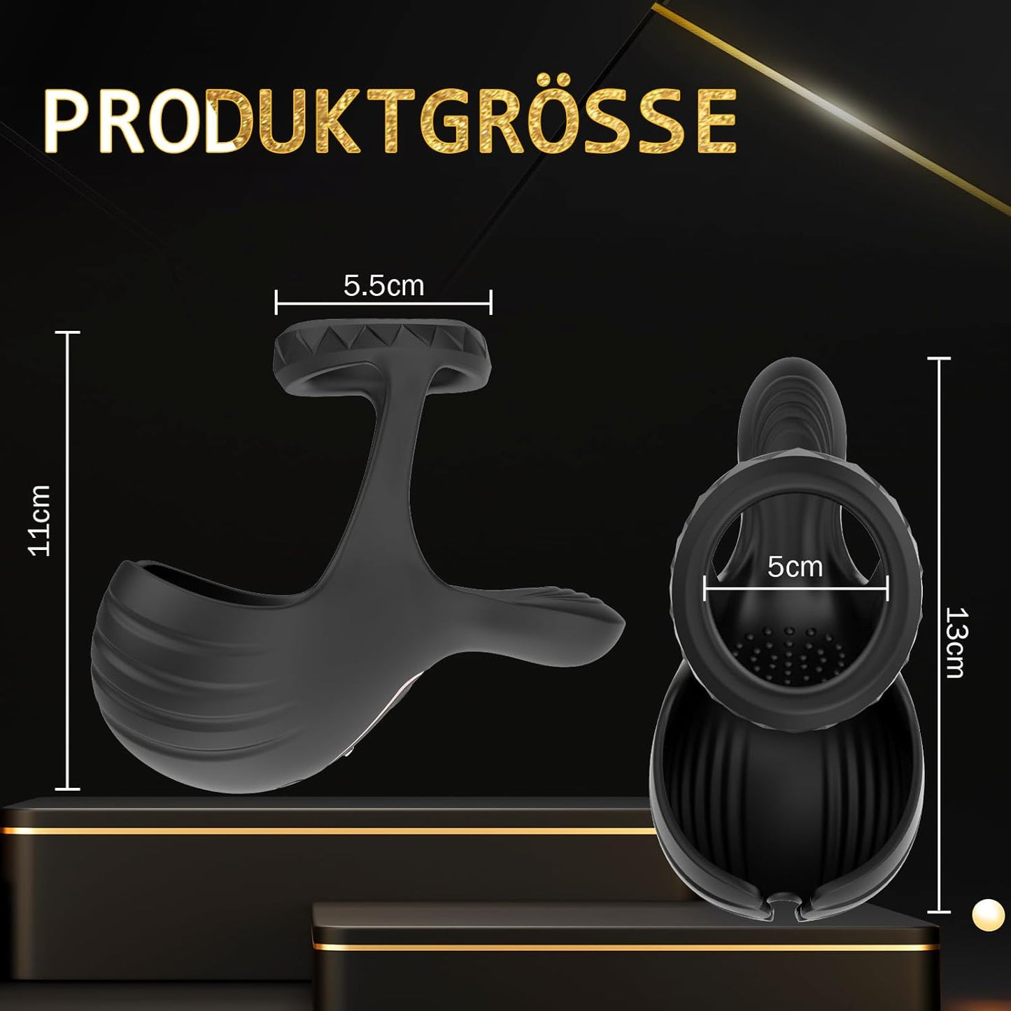 Testicle Trainer Cock Ring Penis Vibrator Massager with 10 Vibration Modes