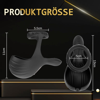 Testicle Trainer Cock Ring Penis Vibrator Massager with 10 Vibration Modes