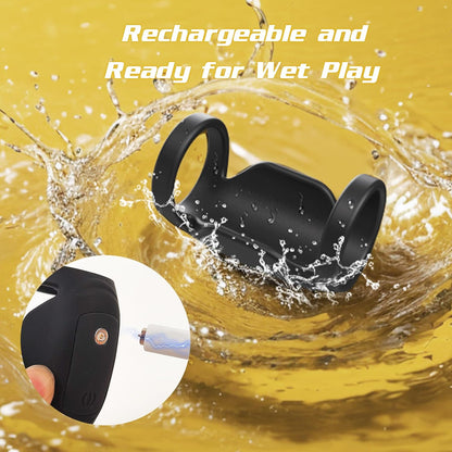 Electric Penis Trainer Vibrator Cock Ring Masturbator with 9 Vibration Modes