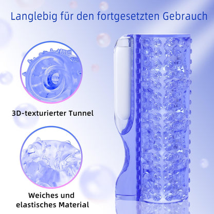 5D Internal Structure Electric Penis Trainer Pocket Pussy with 10 Vibration Modes