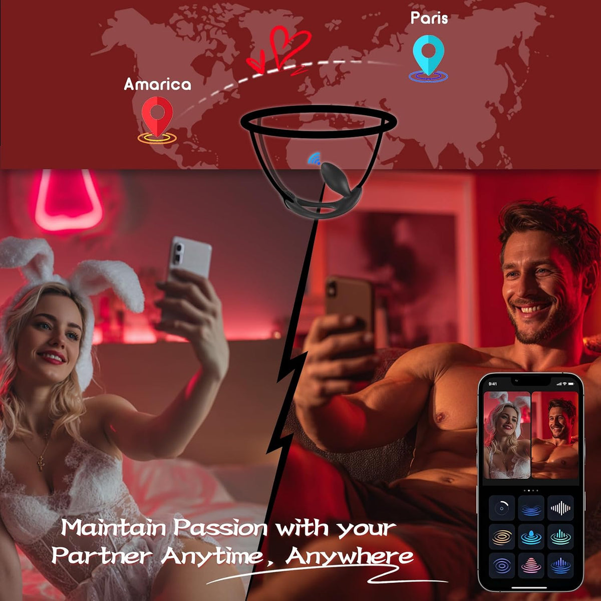 Strap On Anal Vibrator Butt Plug Prostate Massager Testicle Trainer Stimulator with 9 Vibes