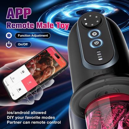 CVT Automatic Masturbator Sex Machine Pump Enlargers with Thrusting Roating Sucking Licking