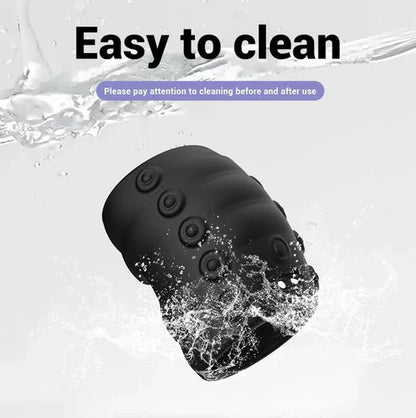 60° Soft Beads Penis Trainer Vibrator Cock Ring with 10 Vibration Modes