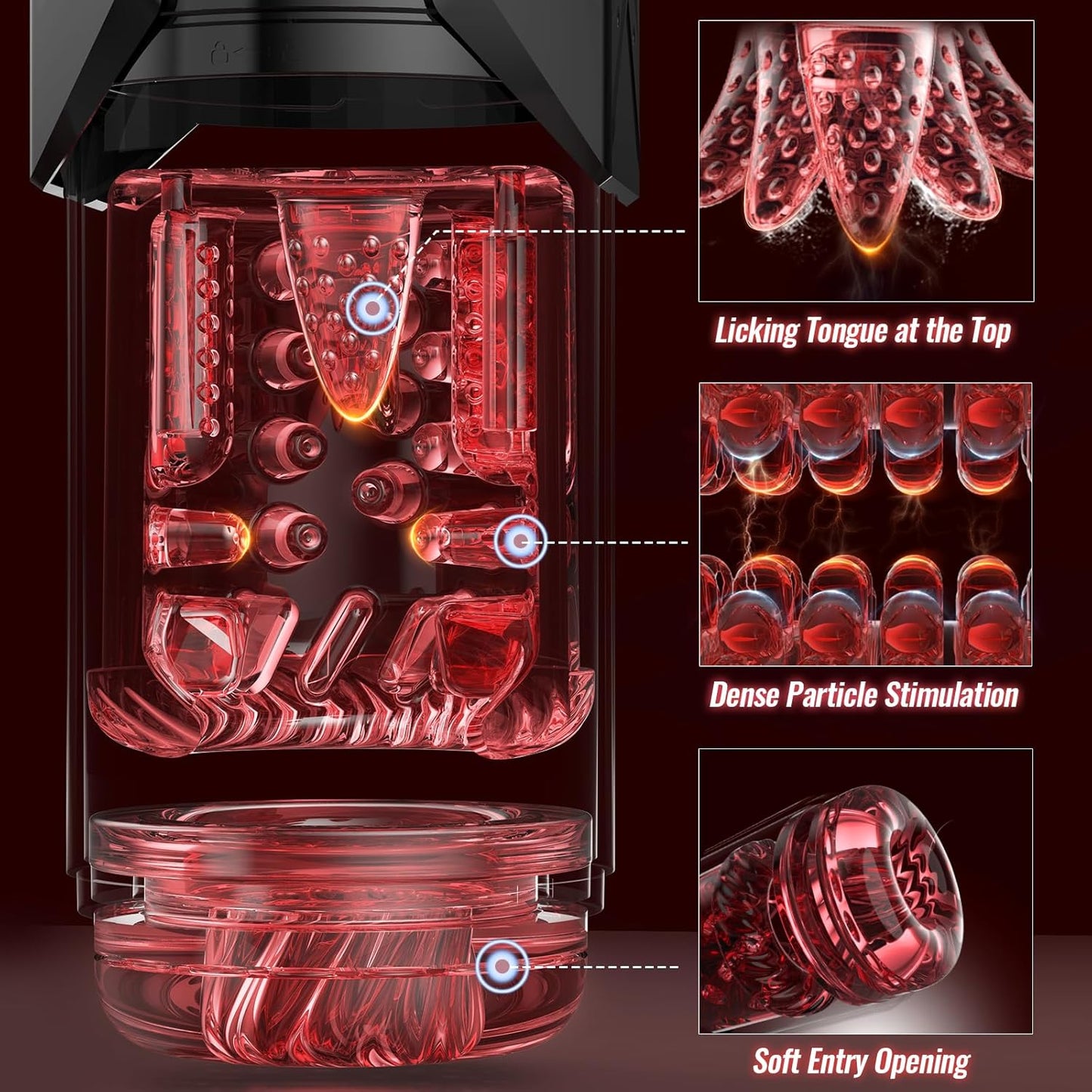 AI Sync Automatic Masturbator Blowjob Stroker with 7 Sucking & Thrusting & Rotating & Licking