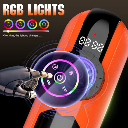 AI Interaction APP Control Masturbator Sex Machines Devices with 9 Vibrating & Licking & Thrusting & Suck Modes
