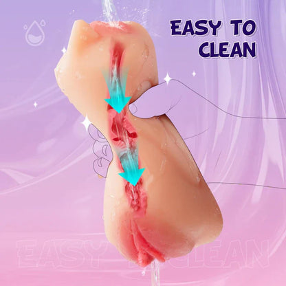 2 Chanels Portable Realistic Blowjob Stimulator Pocket Pussy