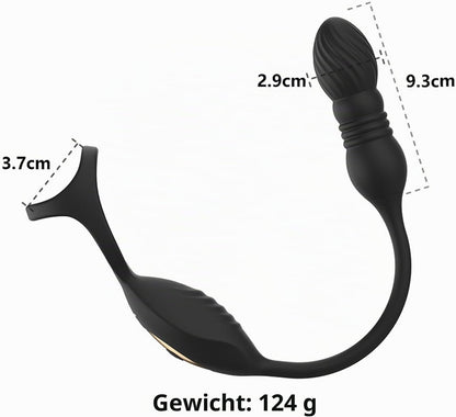 4 IN 1 Anal Vibrator Dildo Penis Ring Prostate Stimulator with 9 Vibration Modes