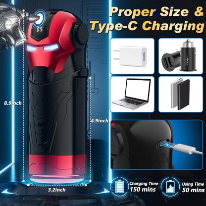 Automatic Masturbator Penis Stroker Sex Machine with 5 Swing & Rotation & Vibration Modes