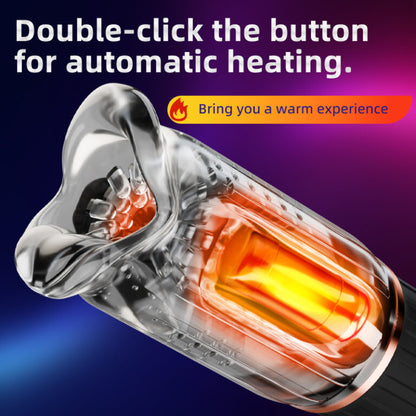 3 IN 1 Penis Trainer Vibrator Masturbator with 10 Vibrating & Licking & Heating Modes