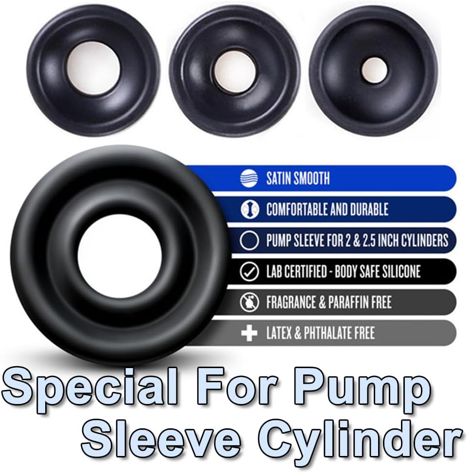Penis Enlarger Kit Vacuum Pump Glans Trainer with 3 Rubber Sleeves & Manometer