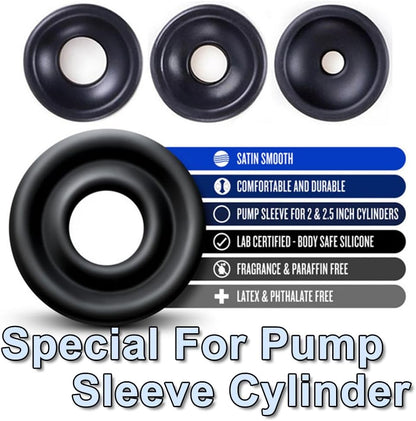 Penis Enlarger Kit Vacuum Pump Glans Trainer with 3 Rubber Sleeves & Manometer
