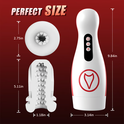 Automatic Masturbator Penis Pumpe Stroker with 3 Sucking & 7 Thrusting & Rotating & Vibrating