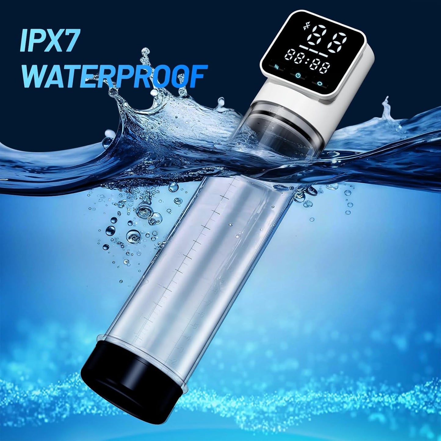 LED Display Automatic Penis Pump Enlargers Extender Masturbator with 10 Suction Modes