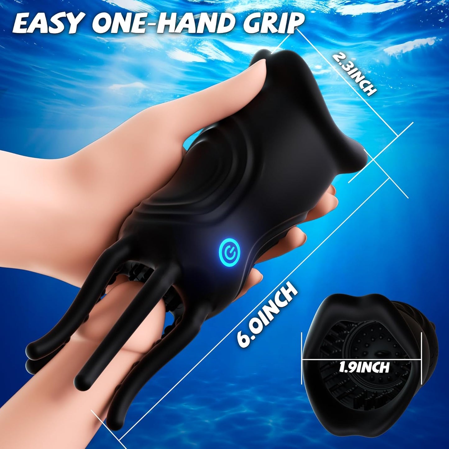 Octopus Penis Trainer Vibrator Glans Stimulator Masturbator with 10 Vibration Modes