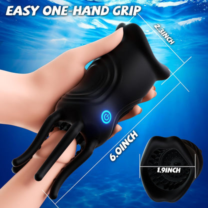 Octopus Penis Trainer Vibrator Glans Stimulator Masturbator with 10 Vibration Modes