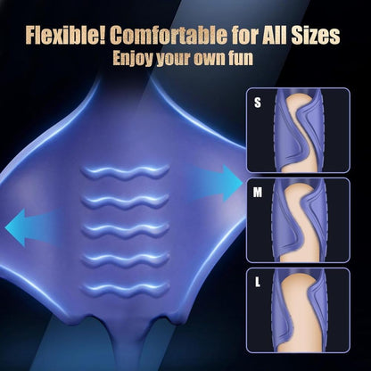 4 IN 1 Electric Penis Trainer Vibrator Cock Ring Prostate Massager with 10 Strong Vibrations