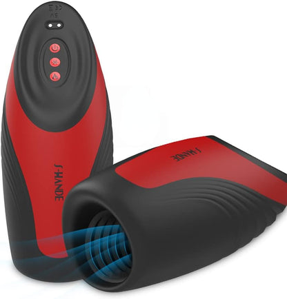 Electric Penis Trainer Vibrator Stroker with & 6 Suction & 9 Vibration Modes & Heating
