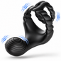 3 IN 1 Cock Ring Penis Trainer Vibrator Testicle Stimulator with 10 Vibration Modes