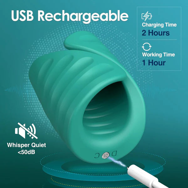 APP Control Open Adjustable Penis Trainer Vibrator Glans Stimulator with 9 Vibrating Modes