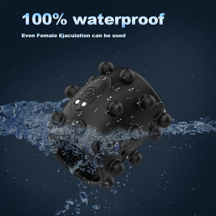 360° Soft Beads Cock Ring Penis Trainer Vibrator with 10 Vibration Modes