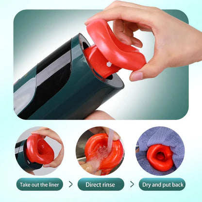 Automatic Sucking Heating Masturbator Stroker Blowjob Sex Machine with 7*7 Smart Mod