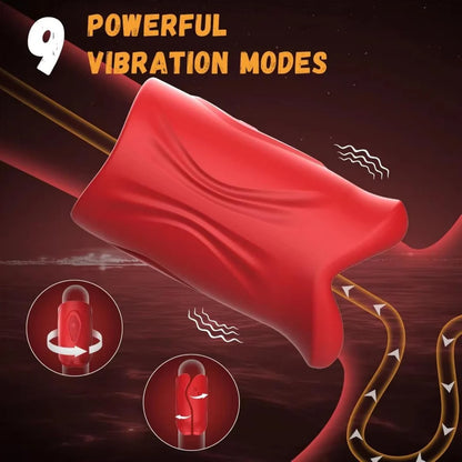 App Control Penis Stroker Trainer Blowjob Masturbator Sex Machine with 9 Vibration Modes